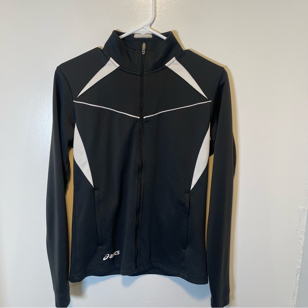 ASICS Black and‎ White Track Jacket women’s size small